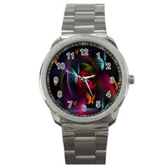 Beautiful Butterflies Rainbow Space Sport Metal Watch