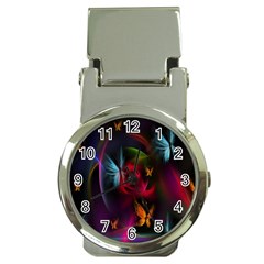 Beautiful Butterflies Rainbow Space Money Clip Watches