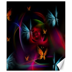 Beautiful Butterflies Rainbow Space Canvas 20  X 24  