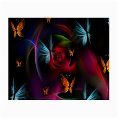 Beautiful Butterflies Rainbow Space Small Glasses Cloth (2-side)