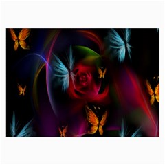 Beautiful Butterflies Rainbow Space Large Glasses Cloth (2-side)