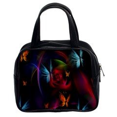 Beautiful Butterflies Rainbow Space Classic Handbags (2 Sides) by Mariart