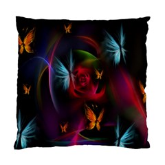 Beautiful Butterflies Rainbow Space Standard Cushion Case (one Side) by Mariart