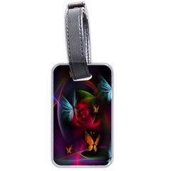 Beautiful Butterflies Rainbow Space Luggage Tags (two Sides) by Mariart