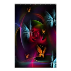 Beautiful Butterflies Rainbow Space Shower Curtain 48  X 72  (small)  by Mariart