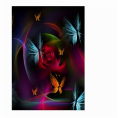 Beautiful Butterflies Rainbow Space Large Garden Flag (two Sides) by Mariart