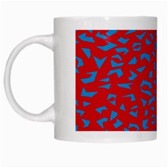 Blue Red Space Galaxy White Mugs