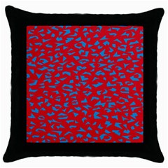 Blue Red Space Galaxy Throw Pillow Case (black) by Mariart