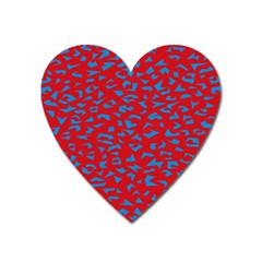 Blue Red Space Galaxy Heart Magnet by Mariart