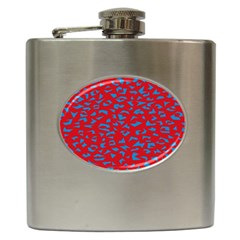 Blue Red Space Galaxy Hip Flask (6 Oz)