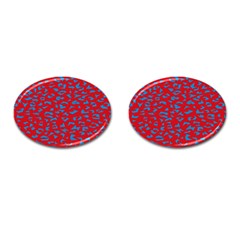 Blue Red Space Galaxy Cufflinks (oval)