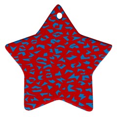 Blue Red Space Galaxy Star Ornament (two Sides) by Mariart