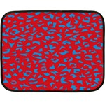 Blue Red Space Galaxy Double Sided Fleece Blanket (Mini)  35 x27  Blanket Front