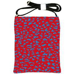 Blue Red Space Galaxy Shoulder Sling Bags