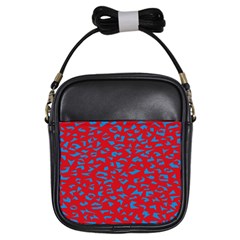 Blue Red Space Galaxy Girls Sling Bags