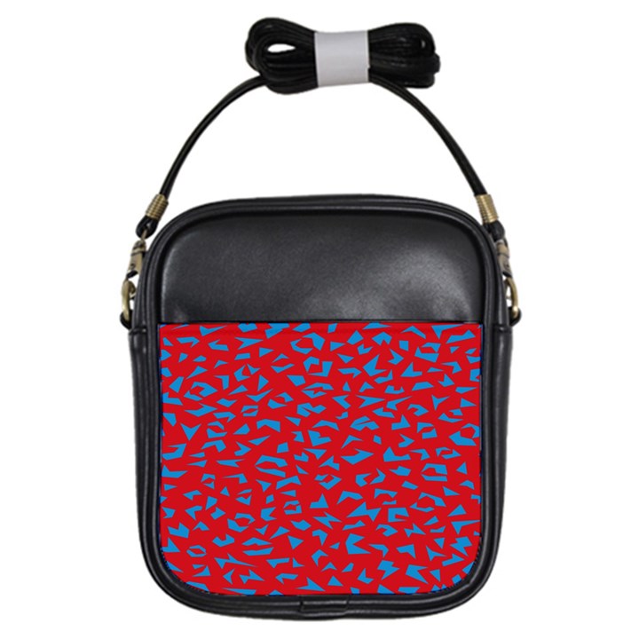 Blue Red Space Galaxy Girls Sling Bags