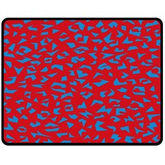 Blue Red Space Galaxy Fleece Blanket (medium)  by Mariart