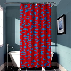 Blue Red Space Galaxy Shower Curtain 36  X 72  (stall) 