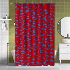 Blue Red Space Galaxy Shower Curtain 48  X 72  (small)  by Mariart