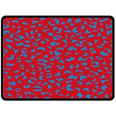 Blue Red Space Galaxy Double Sided Fleece Blanket (large) 