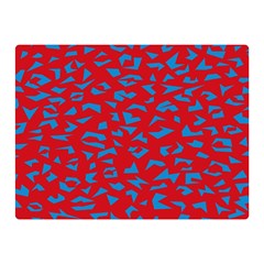 Blue Red Space Galaxy Double Sided Flano Blanket (mini)  by Mariart