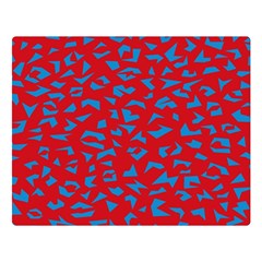 Blue Red Space Galaxy Double Sided Flano Blanket (large) 