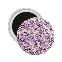 Vegetable Cabbage Purple Flower 2 25  Magnets by Mariart