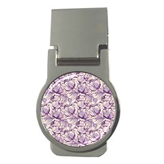 Vegetable Cabbage Purple Flower Money Clips (round)  by Mariart