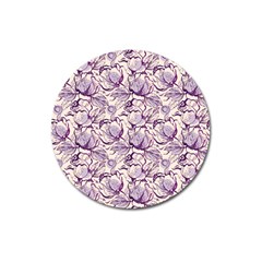 Vegetable Cabbage Purple Flower Magnet 3  (round) by Mariart