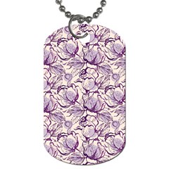 Vegetable Cabbage Purple Flower Dog Tag (two Sides)