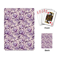 Vegetable Cabbage Purple Flower Playing Card