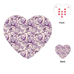 Vegetable Cabbage Purple Flower Playing Cards (heart) 