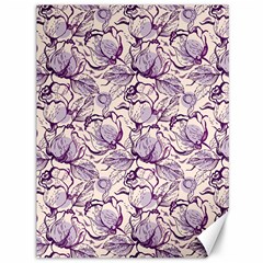 Vegetable Cabbage Purple Flower Canvas 36  X 48   by Mariart