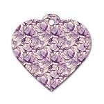 Vegetable Cabbage Purple Flower Dog Tag Heart (Two Sides) Front