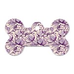 Vegetable Cabbage Purple Flower Dog Tag Bone (Two Sides) Front