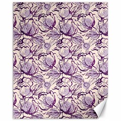 Vegetable Cabbage Purple Flower Canvas 11  X 14   by Mariart