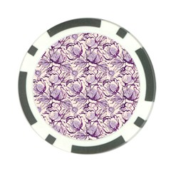 Vegetable Cabbage Purple Flower Poker Chip Card Guard