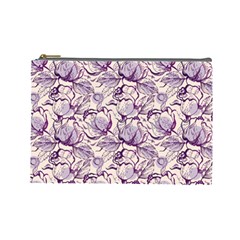 Vegetable Cabbage Purple Flower Cosmetic Bag (large) 