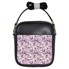 Vegetable Cabbage Purple Flower Girls Sling Bags