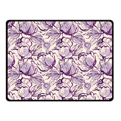 Vegetable Cabbage Purple Flower Fleece Blanket (small)