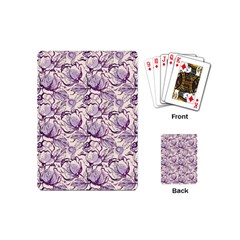 Vegetable Cabbage Purple Flower Playing Cards (mini)  by Mariart