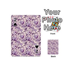 Vegetable Cabbage Purple Flower Playing Cards 54 (mini) 