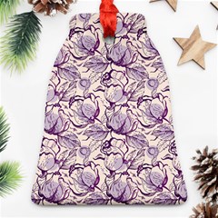 Vegetable Cabbage Purple Flower Bell Ornament (two Sides)