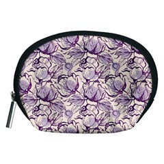 Vegetable Cabbage Purple Flower Accessory Pouches (medium)  by Mariart