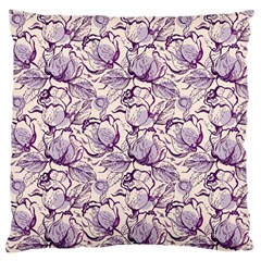 Vegetable Cabbage Purple Flower Standard Flano Cushion Case (one Side)