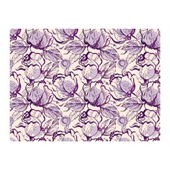 Vegetable Cabbage Purple Flower Double Sided Flano Blanket (mini)  by Mariart