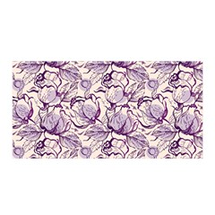 Vegetable Cabbage Purple Flower Satin Wrap