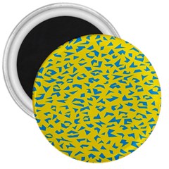 Blue Yellow Space Galaxy 3  Magnets