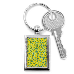 Blue Yellow Space Galaxy Key Chains (rectangle) 