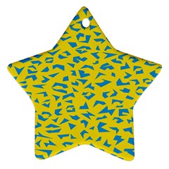 Blue Yellow Space Galaxy Star Ornament (two Sides) by Mariart